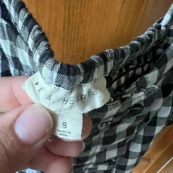 La Hearts Black And White Plaid Tank top - Picture 5 of 5